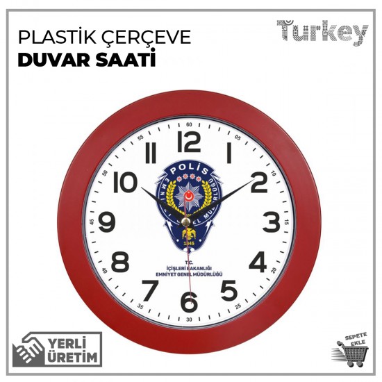 Plastik Çerçeve Duvar Saati Plastik Çerçeve Duvar Saati